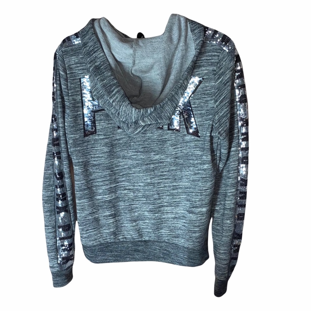 NEW Victoria's Secret PINK Bling Zip Up Sweatshirt size XS - Picture 8 of 16